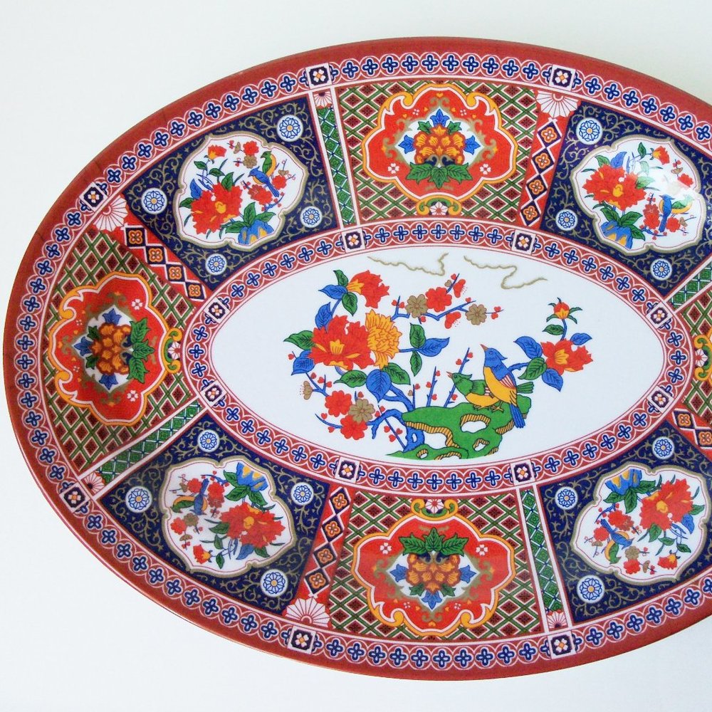 Vintage melamine platter, clean (#EV177)